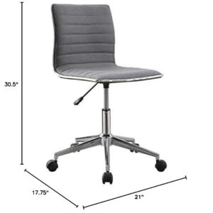 Coaster Furniture Adjustable Height Office Chair Grey and Chrome 800727