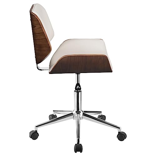 Coaster Home Furnishings Addington Adjustable Height Office Chair Ecru and Chrome