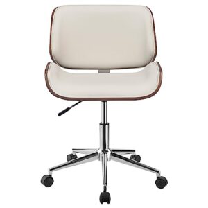 Coaster Home Furnishings Addington Adjustable Height Office Chair Ecru and Chrome