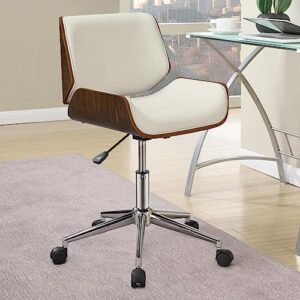 Coaster Home Furnishings Addington Adjustable Height Office Chair Ecru and Chrome