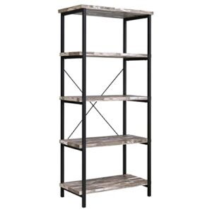 coaster furniture bookcase salvaged cabin and black 801552