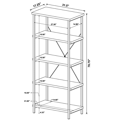 Coaster Furniture Bookcase Salvaged Cabin and Black 801552