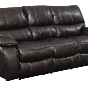 Coaster Home Furnishings Willemse Motion Sofa with Drop-Down Table Dark Brown