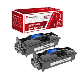 awesometoner compatible drum cartridge replacement for oki 44574307 use with mb451, mb451w, mb451w mfp (black, 2-pack)