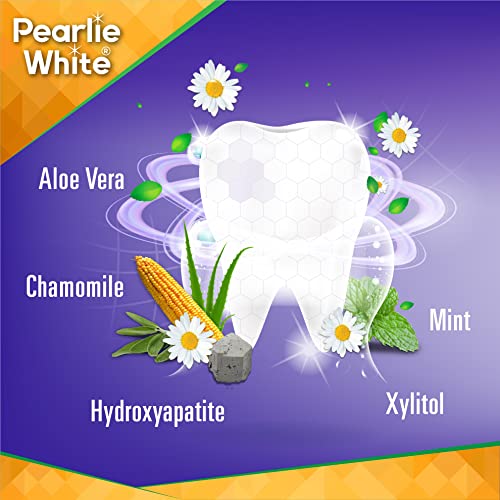 Pearlie White Active Remineralization Fluoride Free Toothpaste | 3.8oz/110gm | Remineralizing Toothpaste for Tooth Enamel Repair | Helps Remove Stains | Contains Hydroxyapatite and Xylitol | Pack of 1