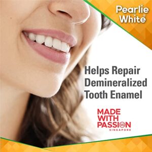 Pearlie White Active Remineralization Fluoride Free Toothpaste | 3.8oz/110gm | Remineralizing Toothpaste for Tooth Enamel Repair | Helps Remove Stains | Contains Hydroxyapatite and Xylitol | Pack of 1