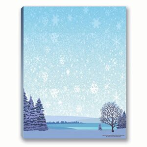 Winter Theme Notepads - 4 Assorted Note Pads - Winter Scene