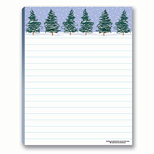 Winter Theme Notepads - 4 Assorted Note Pads - Winter Scene