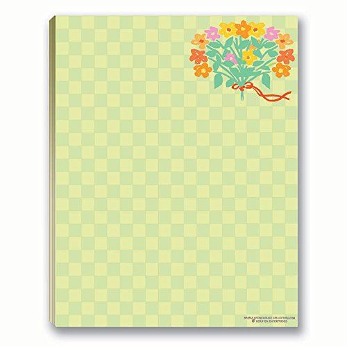 Floral Notepads - 4 Assorted Note Pads - Flower Theme Pads