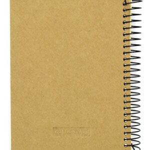 Small Spiral Notebook, 240 Lined Pages, A6 Size Wide Ruled Paper, Recycled Hard Cover - GoldenSunny