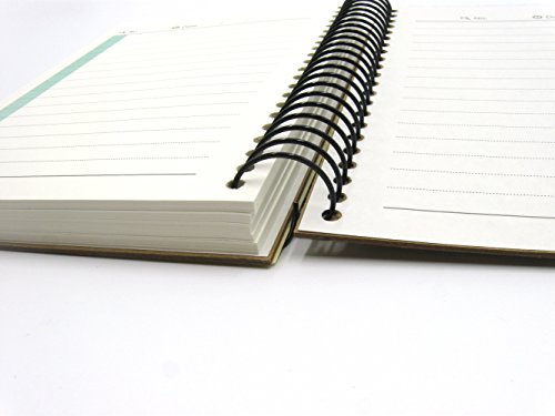 Small Spiral Notebook, 240 Lined Pages, A6 Size Wide Ruled Paper, Recycled Hard Cover - GoldenSunny