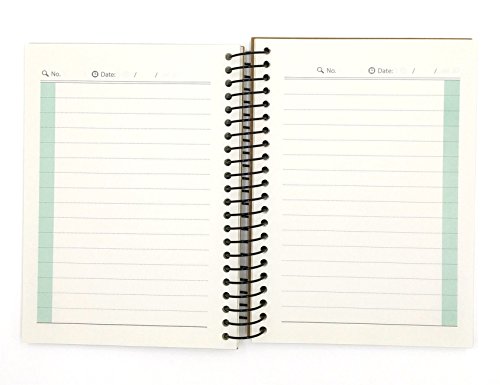 Small Spiral Notebook, 240 Lined Pages, A6 Size Wide Ruled Paper, Recycled Hard Cover - GoldenSunny