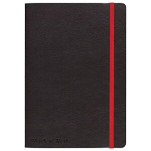black n' red notebook, durable flex cover, premium optik paper, scribzee app compatible, environmentally friendly, secure casebound binding, 8-1/4" x 5-3/4", 71 double-sided ruled sheets, 1 count (400065000)
