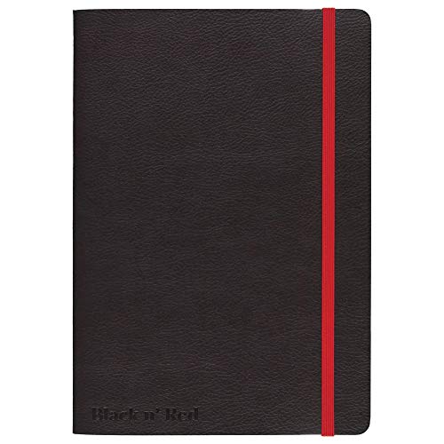 Black n' Red Notebook, Durable Flex Cover, Premium Optik Paper, Scribzee App Compatible, Environmentally Friendly, Secure Casebound Binding, 8-1/4" x 5-3/4", 71 Double-Sided Ruled Sheets, 1 Count (400065000)