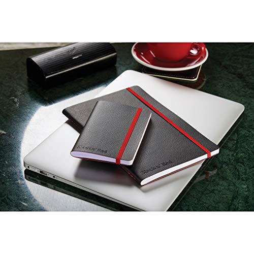 Black n' Red Notebook, Durable Flex Cover, Premium Optik Paper, Scribzee App Compatible, Environmentally Friendly, Secure Casebound Binding, 8-1/4" x 5-3/4", 71 Double-Sided Ruled Sheets, 1 Count (400065000)