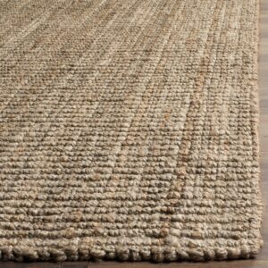 SAFAVIEH Natural Fiber Collection Area Rug - 8' x 10', Natural & Grey, Handmade Chunky Textured Jute 0.75-inch Thick, Ideal for High Traffic Areas in Living Room, Bedroom (NF447M)