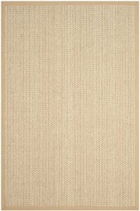 safavieh natural fiber collection accent rug - 4' x 6', beige, sisal design, easy care, ideal for high traffic areas in entryway, living room, bedroom (nf475b)