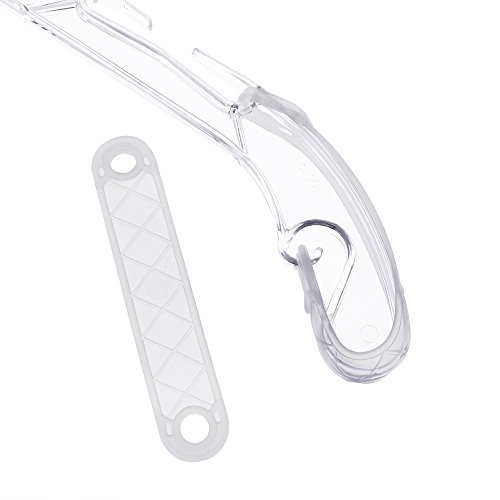 Household Mall 3.7 inch 100pcs Clear P-Grab Non-Slip Hanger Grips Rubber Strips Closet Accessories Shoulder Shaper Holder
