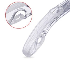 Household Mall 3.7 inch 100pcs Clear P-Grab Non-Slip Hanger Grips Rubber Strips Closet Accessories Shoulder Shaper Holder