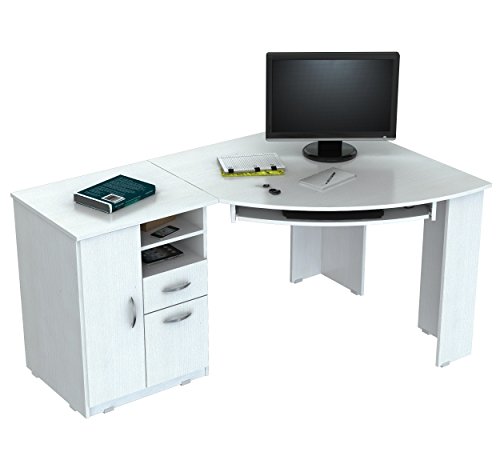 Inval ET-3415 Computer Desk, Washed Oak