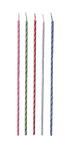 Creative Converting Two-Tone Party Candle, 8", Multicolored