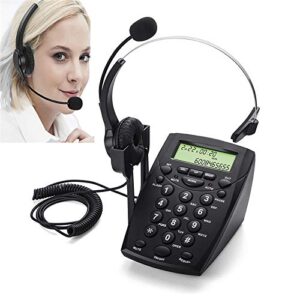 call center telephone with headset, mcheeta phone with noise cancellation headset and dialpad