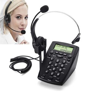 Call Center Telephone with Headset, MCHEETA Phone with Noise Cancellation Headset and Dialpad