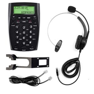 Call Center Telephone with Headset, MCHEETA Phone with Noise Cancellation Headset and Dialpad