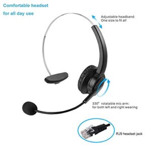 Call Center Telephone with Headset, MCHEETA Phone with Noise Cancellation Headset and Dialpad