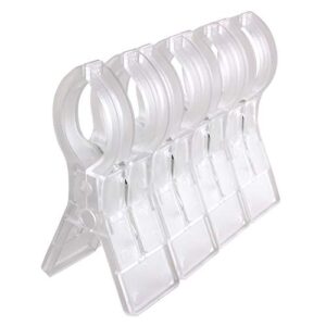 WARMBUY Clear Plastic Towel Clips, 8 Pack