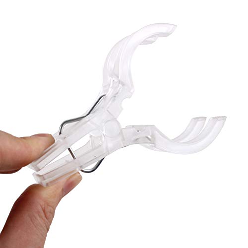 WARMBUY Clear Plastic Towel Clips, 8 Pack