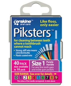 piksters interdental brushes, size 1 40 ea by erskine dental