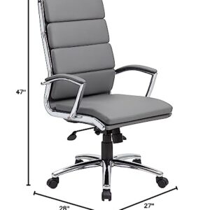 Boss Office Products CaressoftPlus Executive Chair, Grey