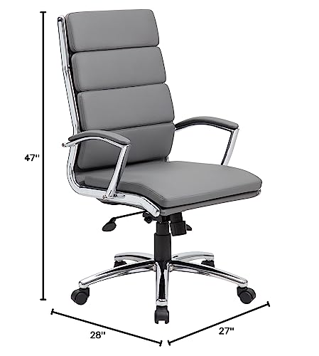 Boss Office Products CaressoftPlus Executive Chair, Grey