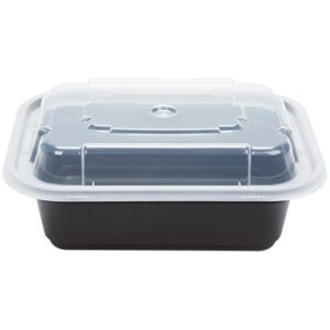 pactiv nc-818-b versatainer 12oz take out container & lid 150/case