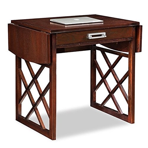 Leick Chocolate Oak Drop Leaf Computer/Writing Desk