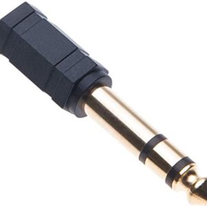 Insignia 1/4"-to-3.5mm Mini Headphone Jack Adapter - Black