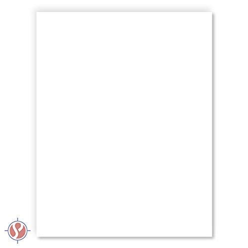 White Cardstock - For School Supplies, Kids Art & Crafts, Invitations, Business Card Printing | Extra Thick 100 lb Card Stock, 8.5 x 11 inch, Heavy Weight Hard Cover Stock (270 gsm) 50 Sheets Per Pack