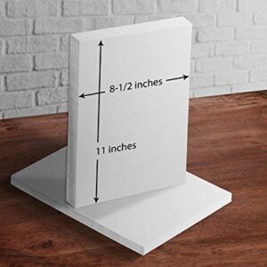 White Cardstock - For School Supplies, Kids Art & Crafts, Invitations, Business Card Printing | Extra Thick 100 lb Card Stock, 8.5 x 11 inch, Heavy Weight Hard Cover Stock (270 gsm) 50 Sheets Per Pack