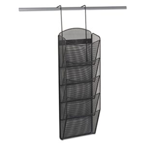 Safco 5578Bl Onyx Mesh Literature Rack Five Compartments 10-1/4W X 3-1/2D X 28-1/3H Black