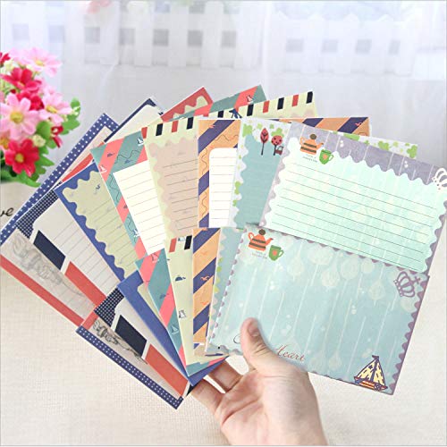 SCStyle 48Pcs Stationery set-32 Cute Lovely Kawaii Special Design Writing Stationery Paper with 16 pcs Envelopes