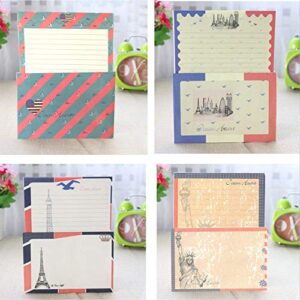 SCStyle 48Pcs Stationery set-32 Cute Lovely Kawaii Special Design Writing Stationery Paper with 16 pcs Envelopes