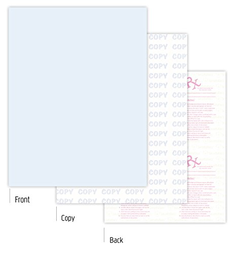 SecurityDocs ULTRA Security Paper - 10 Security Features, Suitable for Prescriptions Pads and All Business Needs, tamper-resistant, COPY Pantograph, 8.5 x 11-24 LB, Medical Blue, 500 Sheets (59219)