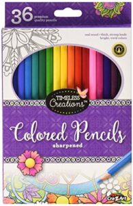 cra-z-art timeless creations adult coloring: 36ct colored pencils (10455-24)