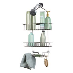Richards Homewares Winston 3-Tier Shower and Bath Caddy with Soap Dish, 12.6 x 5.7 x 24-Inch, Bronze