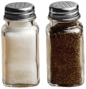 circleware yorkshire glass salt and pepper shakers, set of 2, 2.85 oz., clear