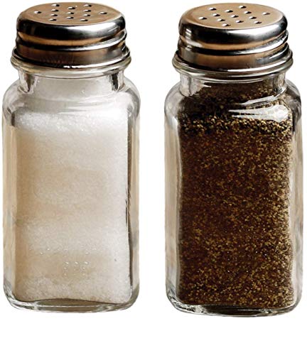 Circleware Yorkshire Glass Salt and Pepper Shakers, Set of 2, 2.85 oz., Clear