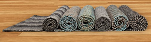 Fab Habitat Striped Rug - Sequoia Black - Handwoven, Natural Fiber, Soft Underfoot - Natural Jute & Wool - Kitchen Bathroom - 2x3 ft