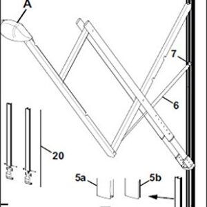 Carefree R001642BLK Awning Arm Assembly , Black