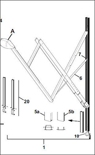 Carefree R001642BLK Awning Arm Assembly , Black